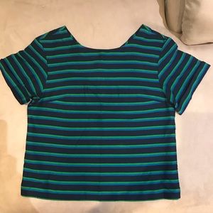 J. Crew Striped Crop Top XS